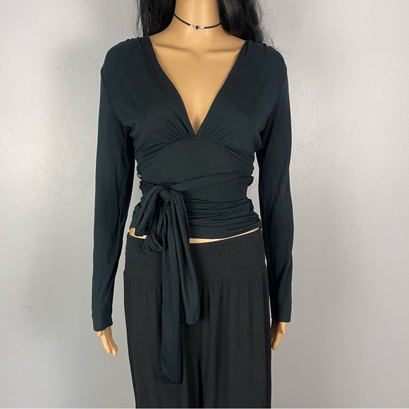 00s Express Wrap Tie Blouse - Picture 1 of 5